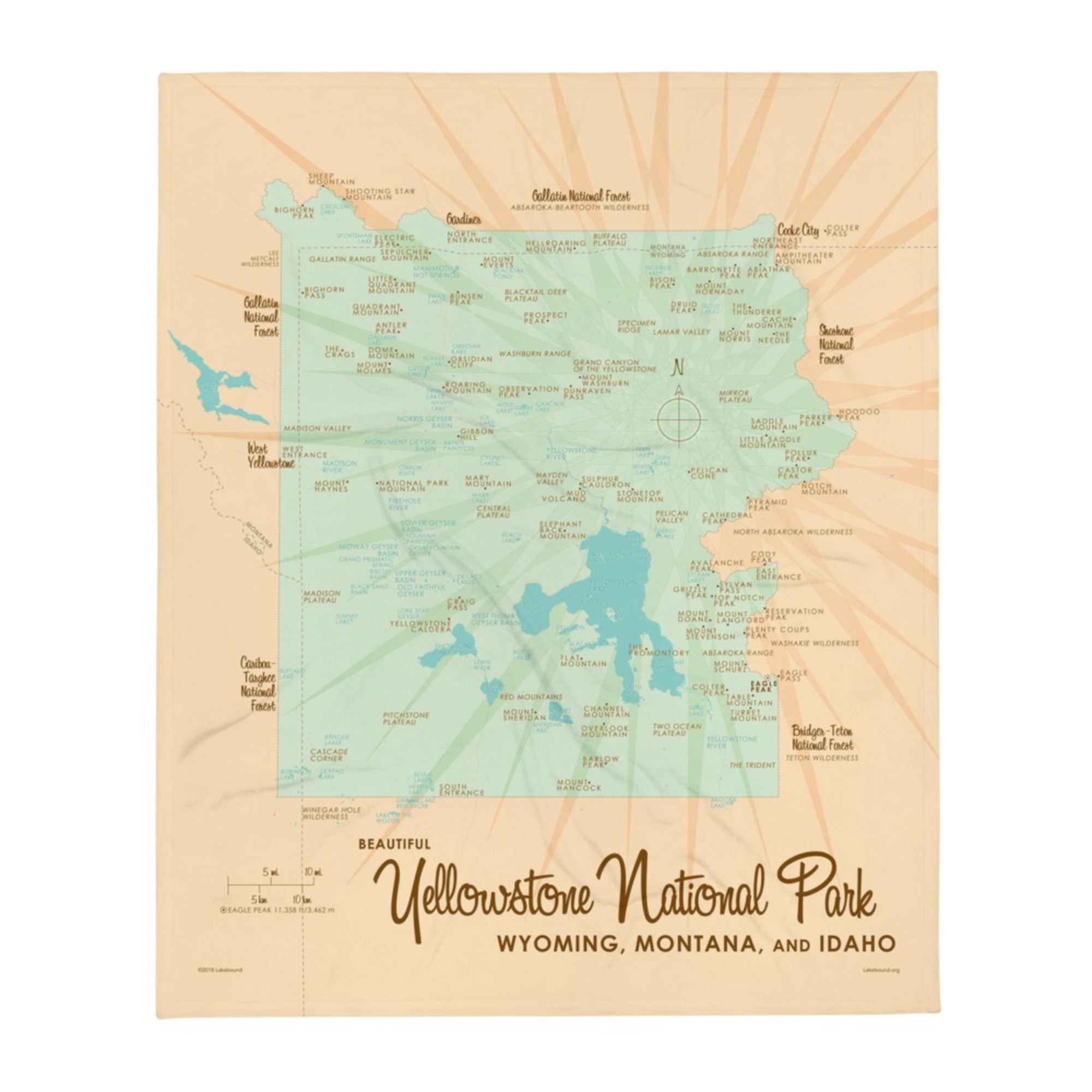 Yellowstone National Park Throw Blanket