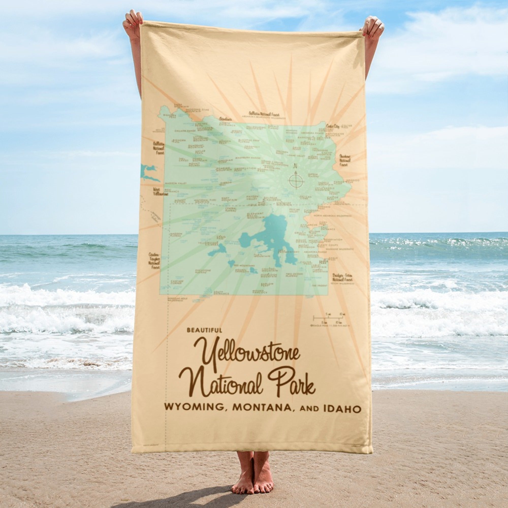 Yellowstone National Park Beach Towel