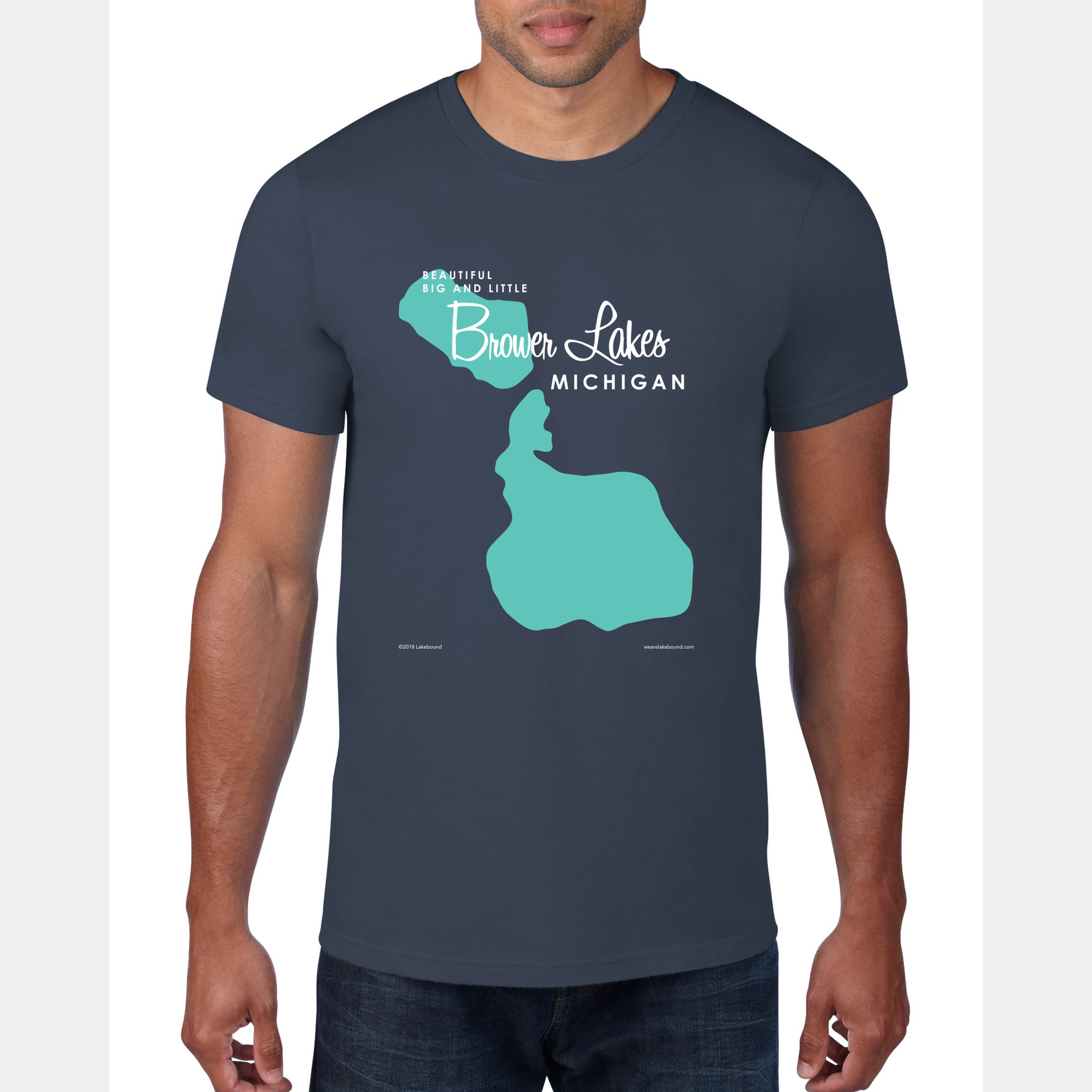 Big and Little Brower Lakes Michigan, T-Shirt