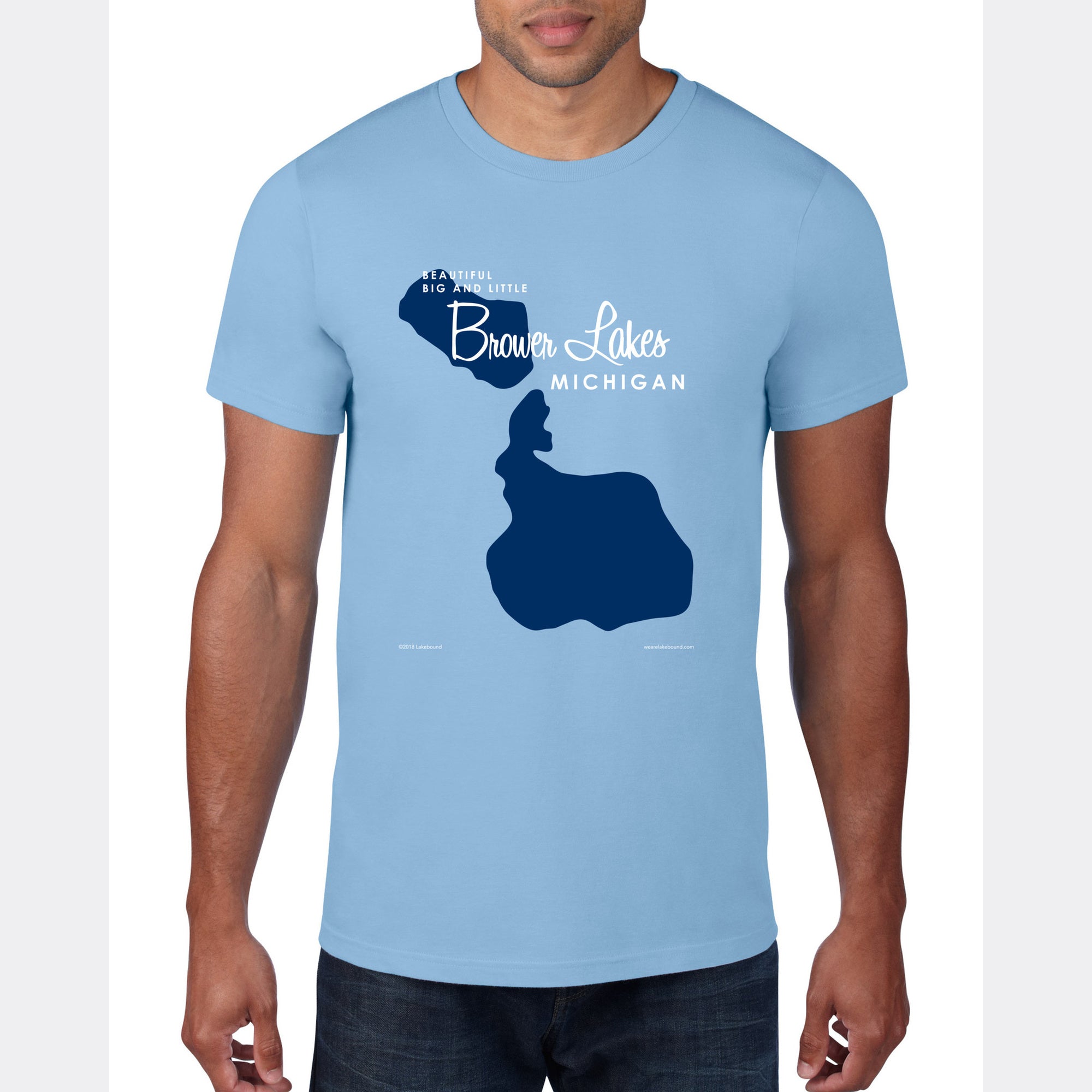 Big and Little Brower Lakes Michigan, T-Shirt