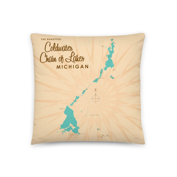 Coldwater Chain of Lakes Michigan Pillow