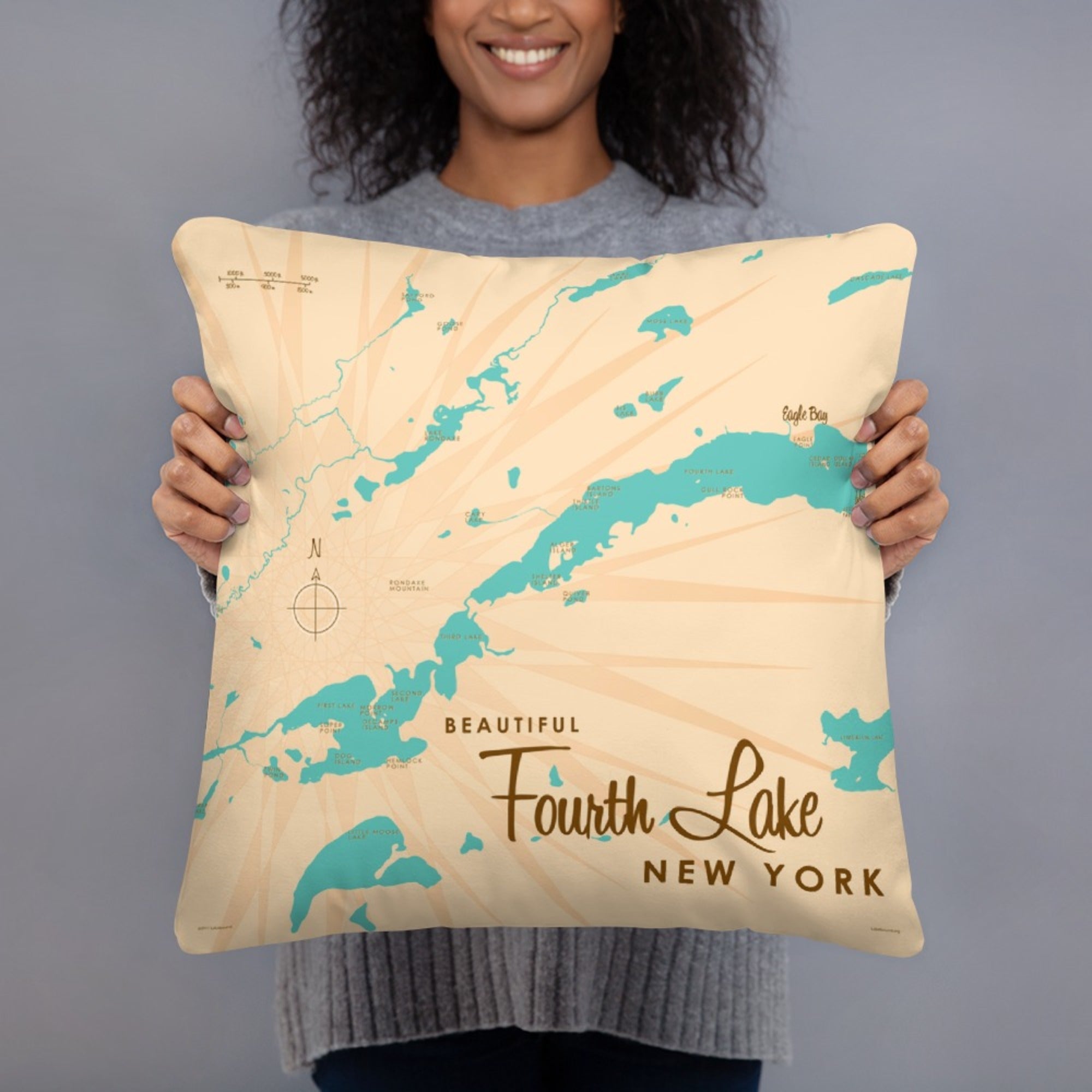 Fourth Lake New York (Herkimer County) Pillow