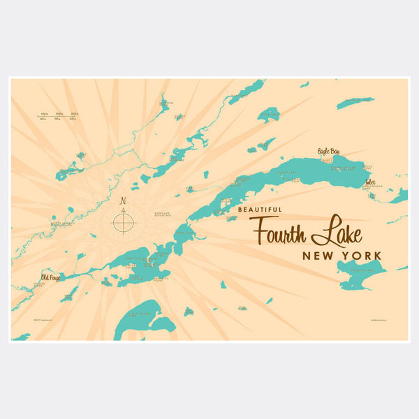 Fourth Lake NY (Herkimer County), Paper Print