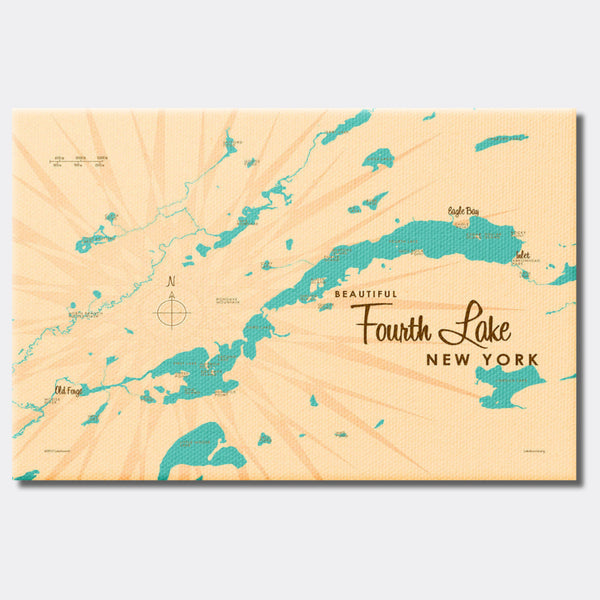 Fourth Lake New York (Herkimer County), Canvas Print