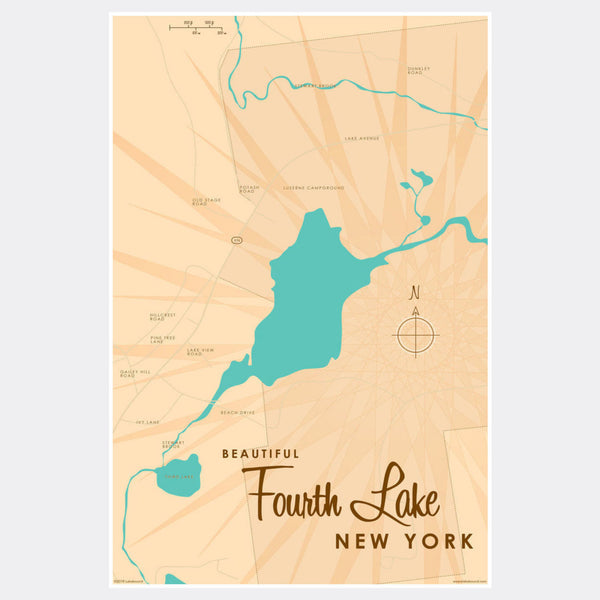 Fourth Lake NY (Warren County), Paper Print