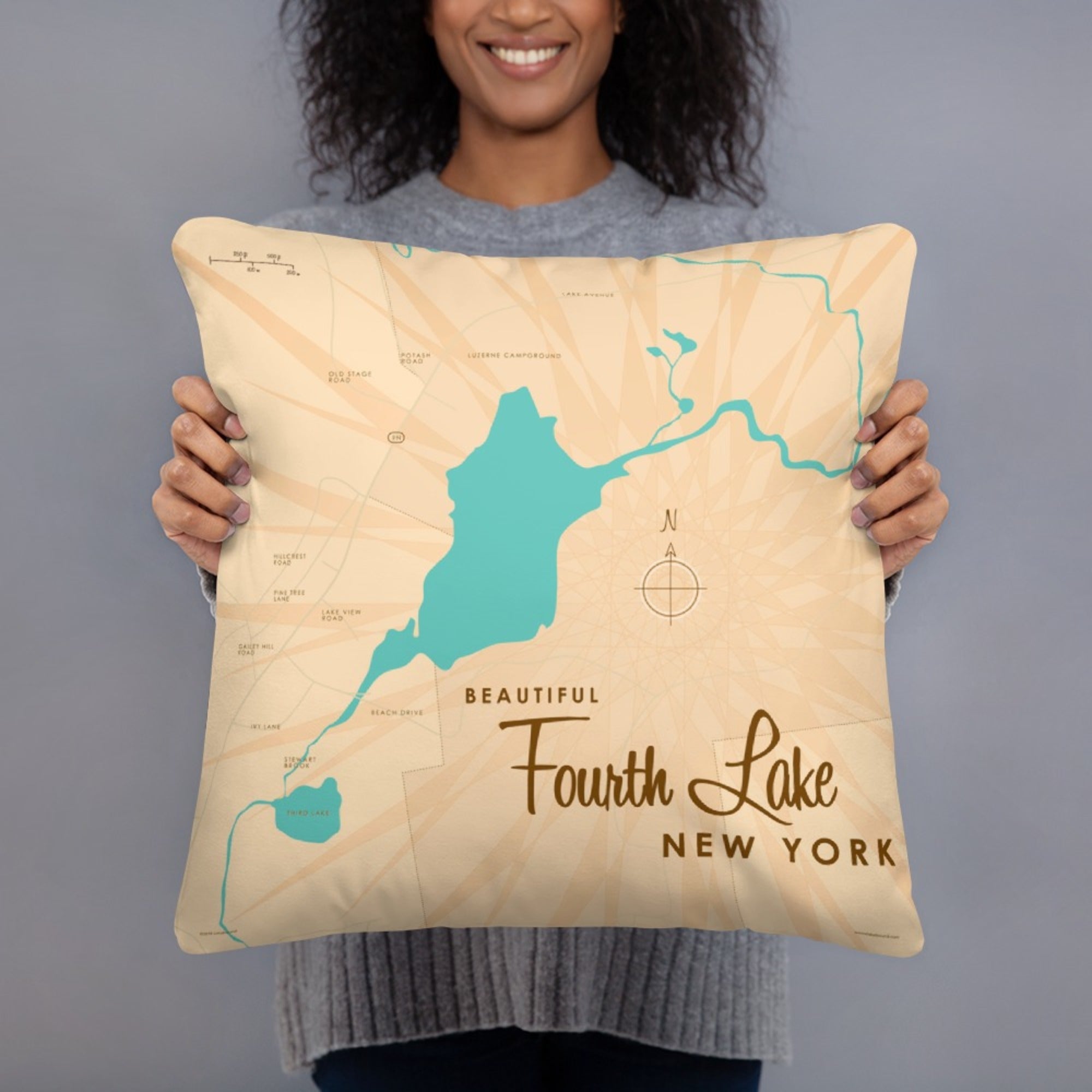 Fourth Lake New York (Warren County) Pillow