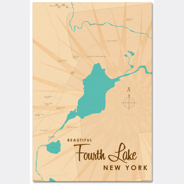 Fourth Lake New York (Warren County), Canvas Print