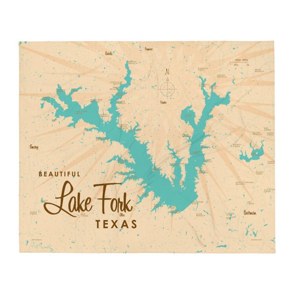 Lake Fork Texas Throw Blanket
