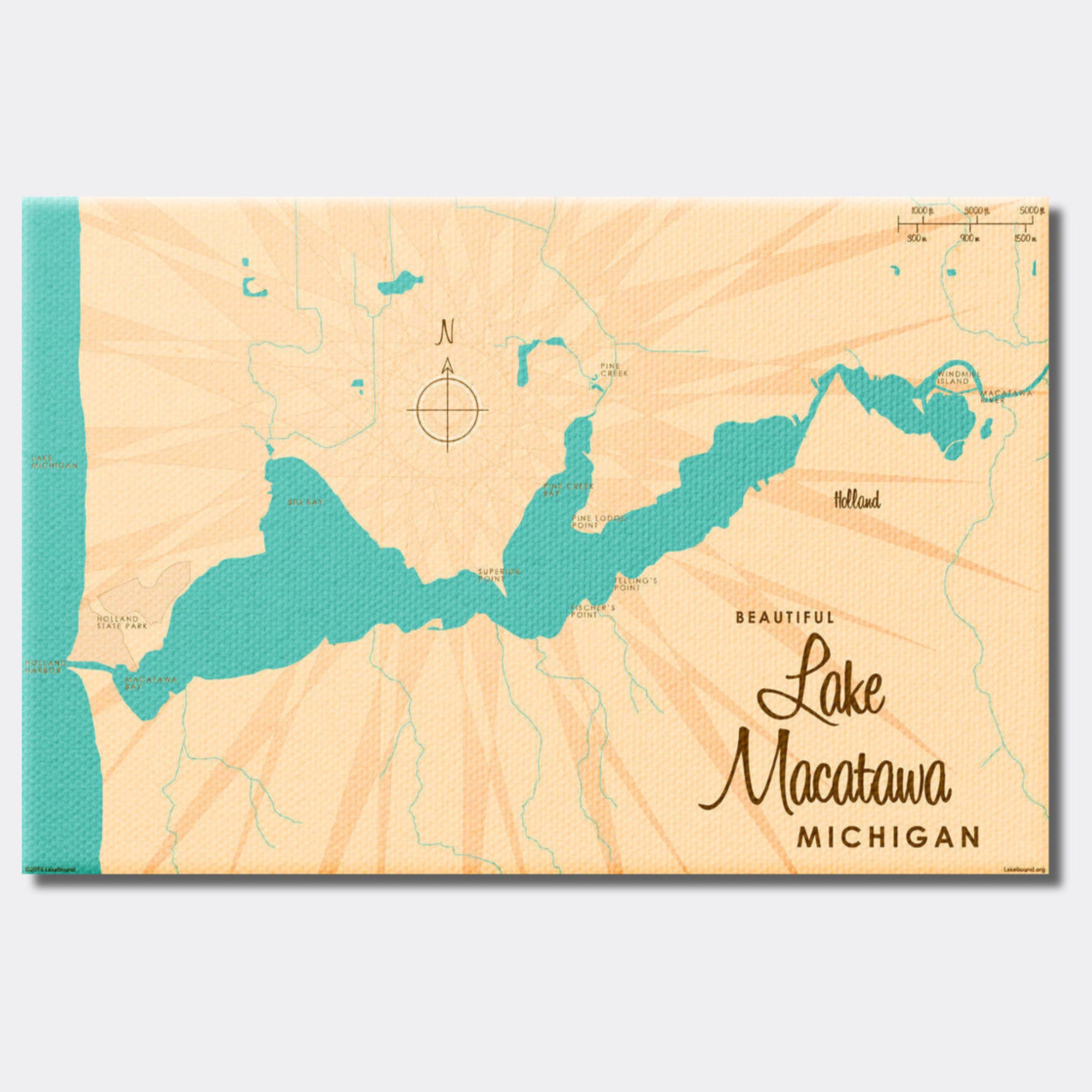 Lake Macatawa Michigan, Canvas Print