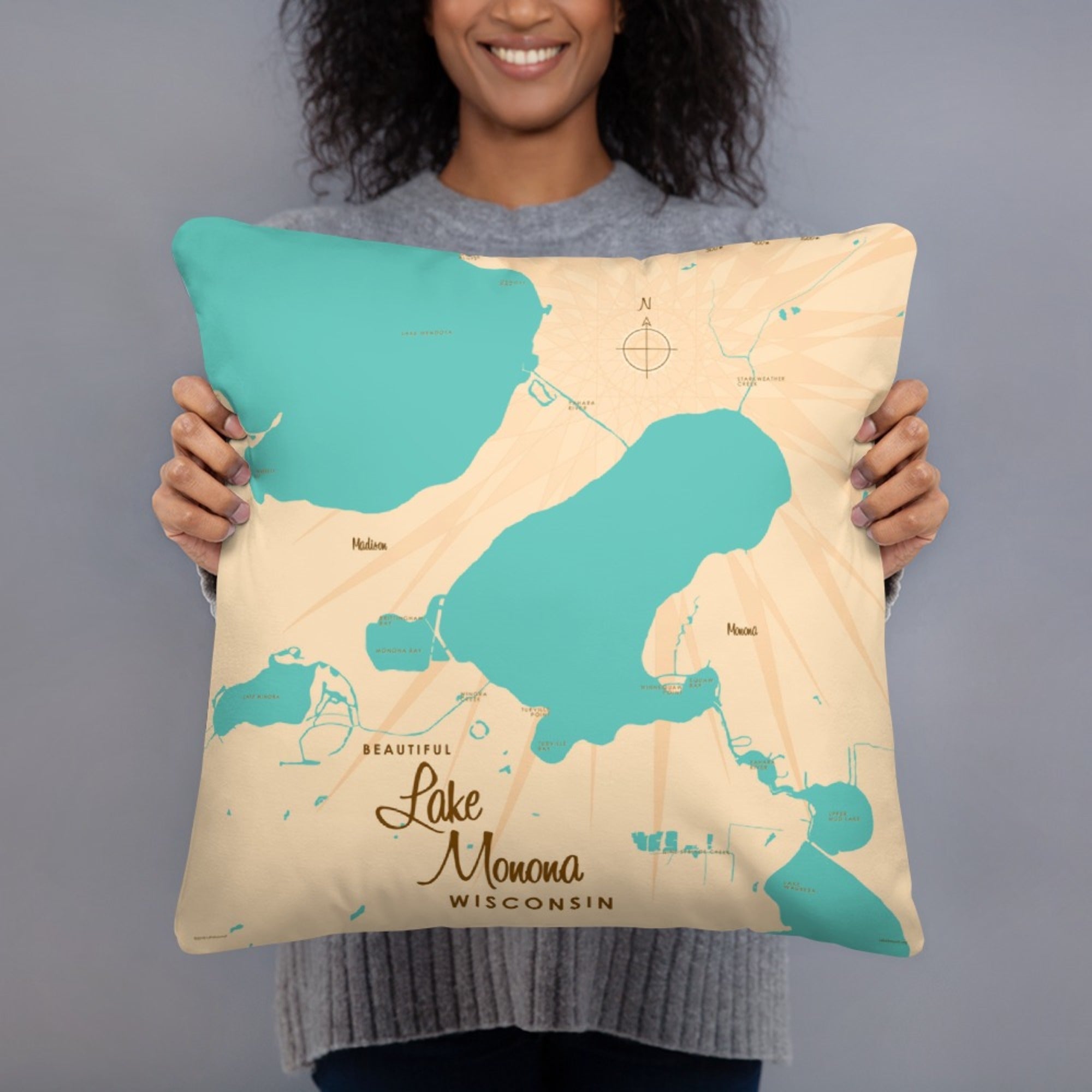 Lake Monona Wisconsin Pillow