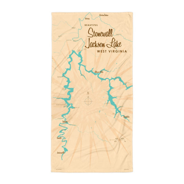 Stonewall Jackson Lake West Virginia Beach Towel