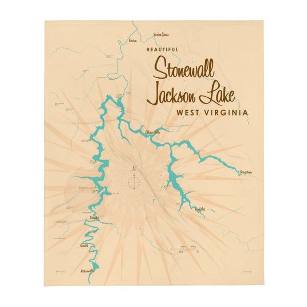 Stonewall Jackson Lake West Virginia Throw Blanket