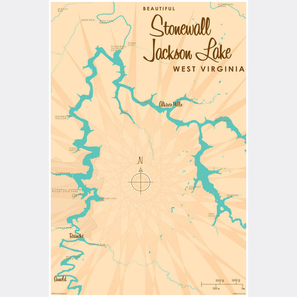 Stonewall Jackson Lake West Virginia, Paper Print