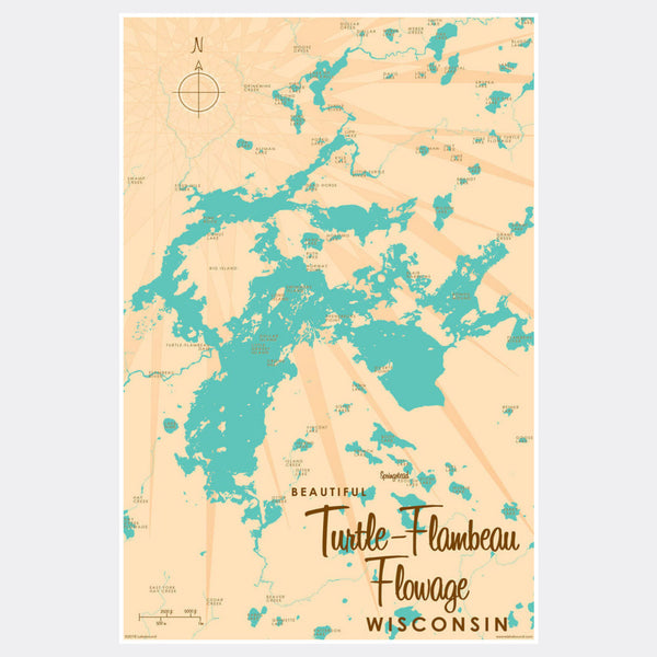 Turtle-Flambeau Flowage Wisconsin, Paper Print