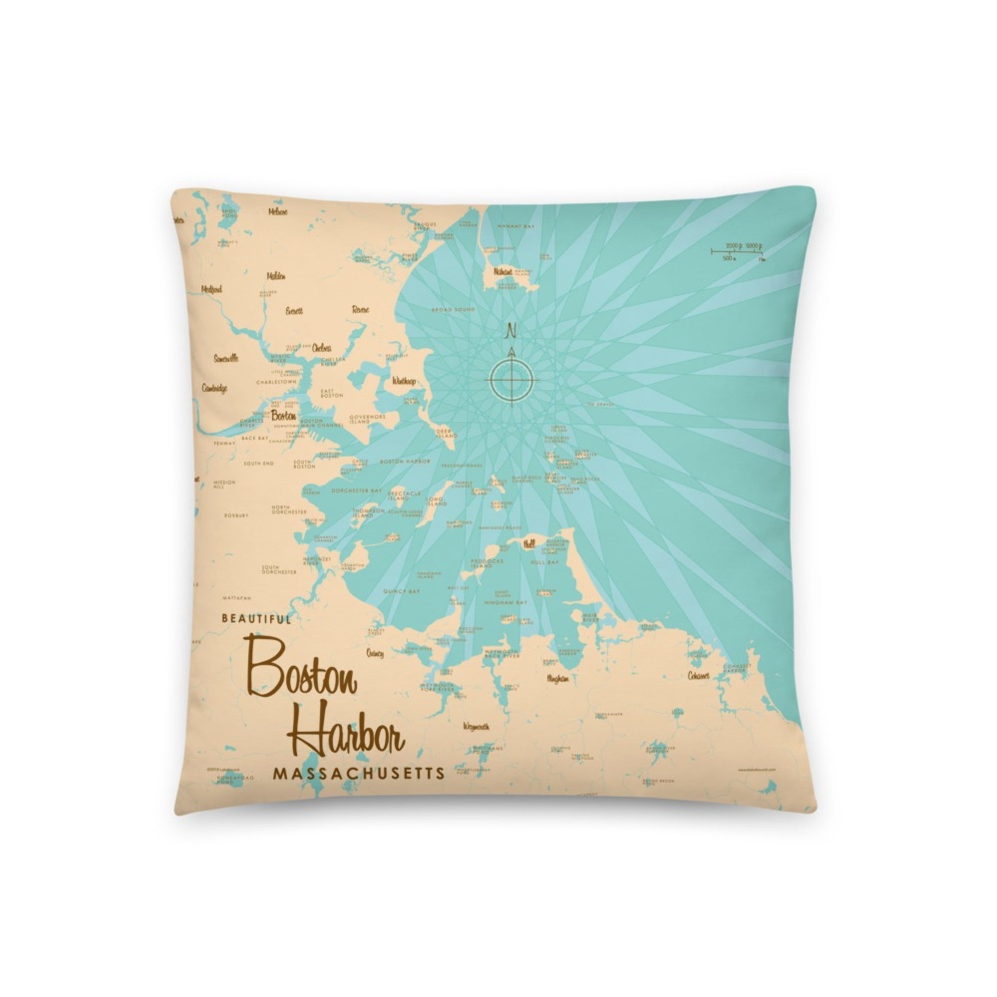 Boston Harbor Massachusetts Pillow