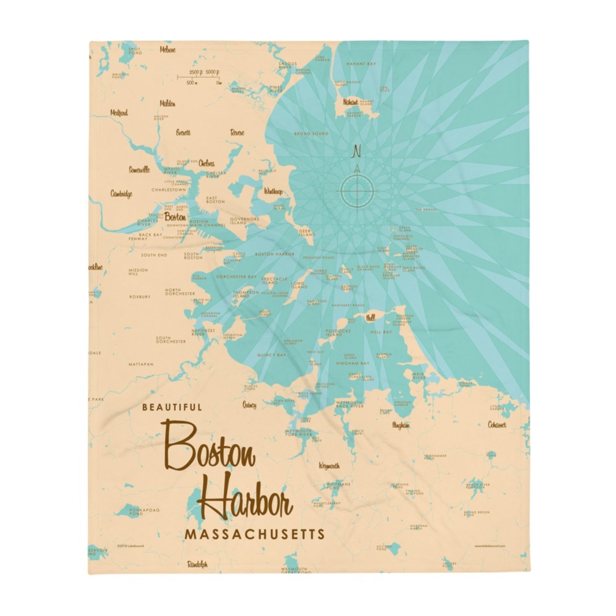 Boston Harbor Massachusetts Throw Blanket