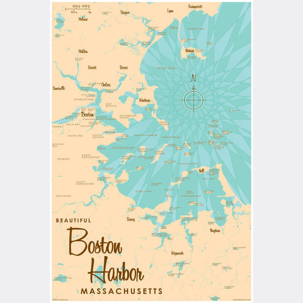 Boston Harbor Massachusetts, Paper Print