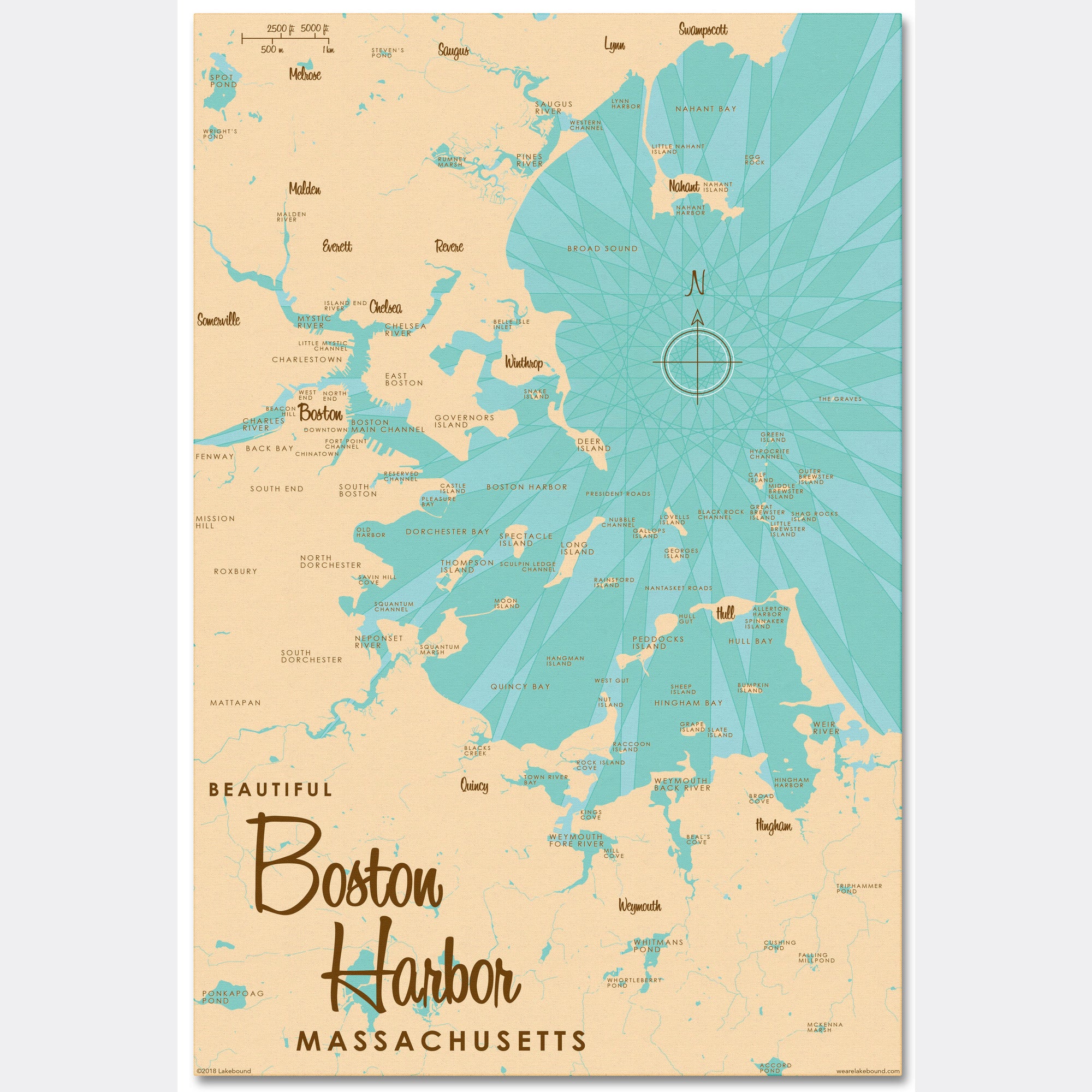 Boston Harbor Massachusetts, Canvas Print