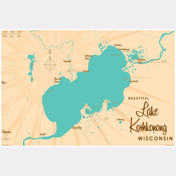 Lake Koshkonong Wisconsin, Paper Print