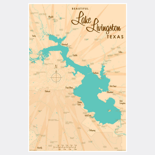 Lake Livingston Texas, Paper Print