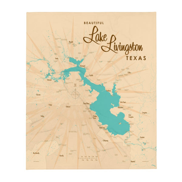 Lake Livingston Texas Throw Blanket