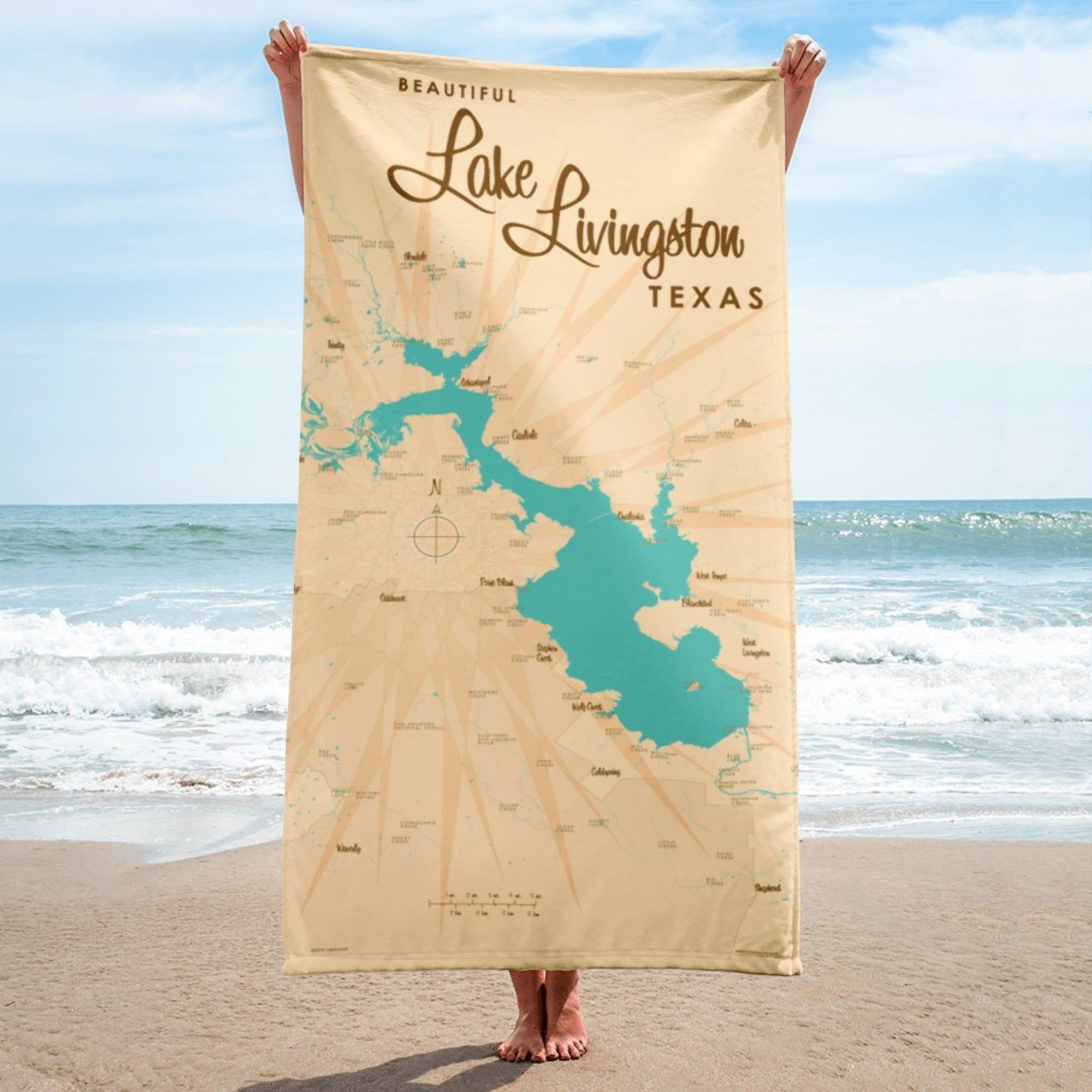 Lake Livingston Texas Beach Towel