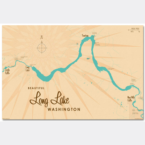 Long Lake Washington, Canvas Print