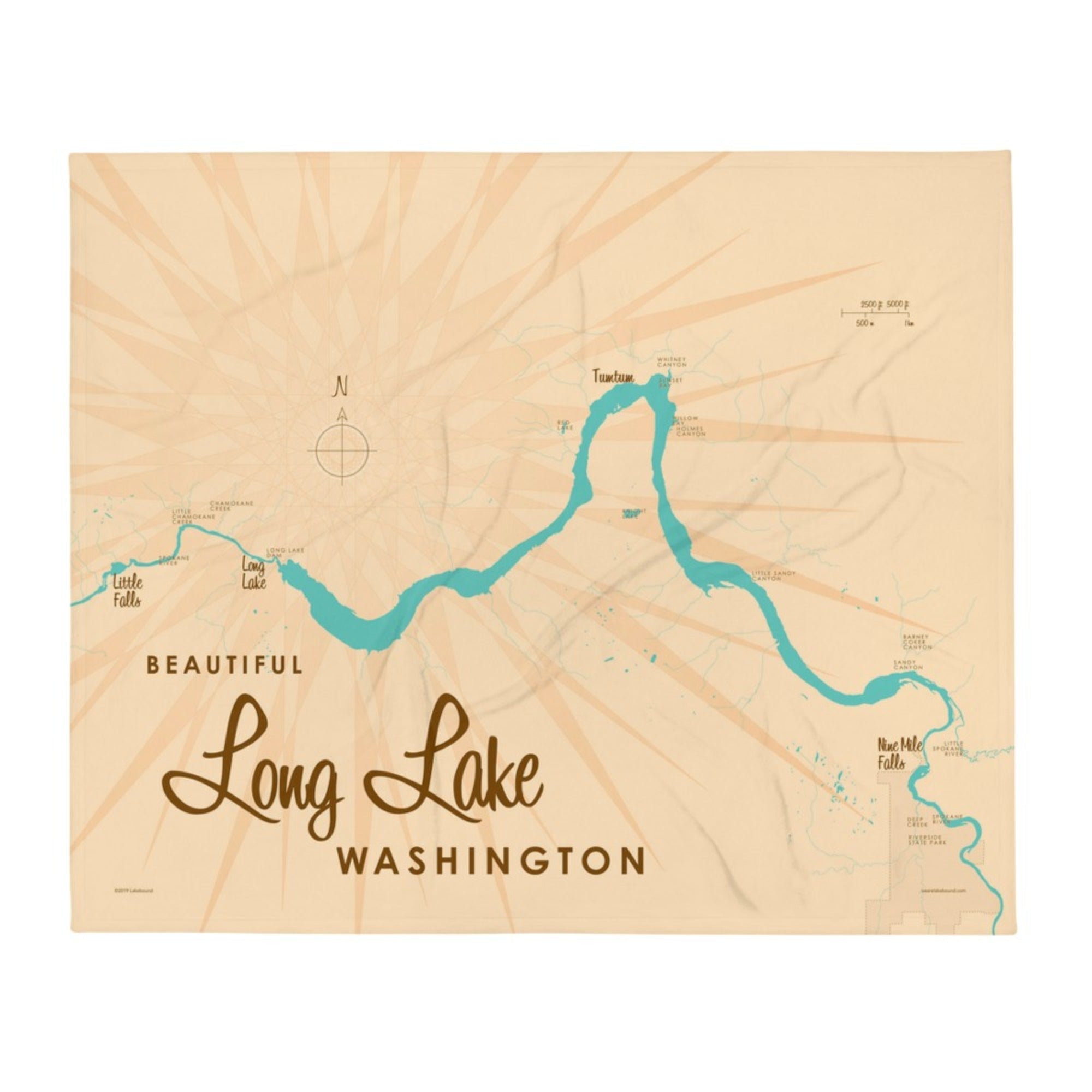 Long Lake Washington Throw Blanket