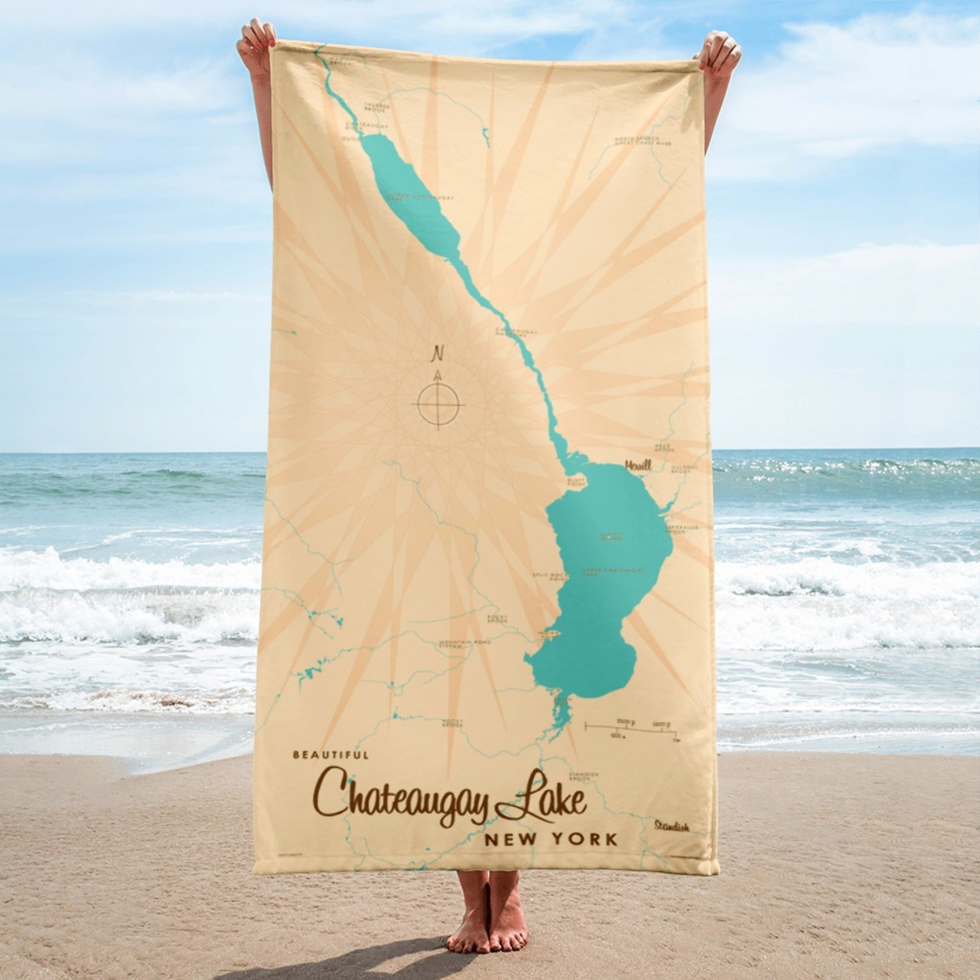 Chateaugay Lake New York Beach Towel