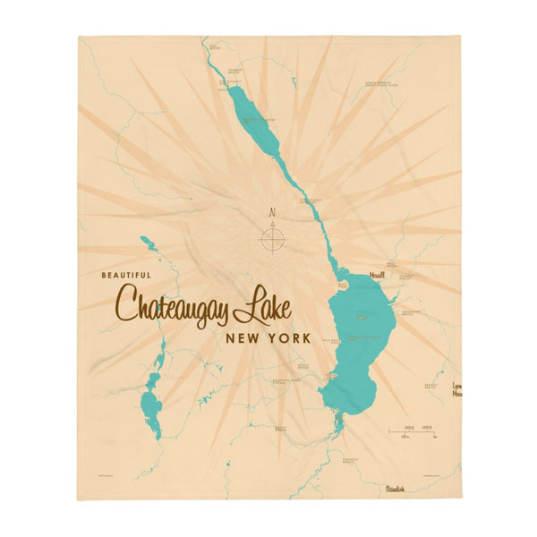 Chateaugay Lake New York Throw Blanket