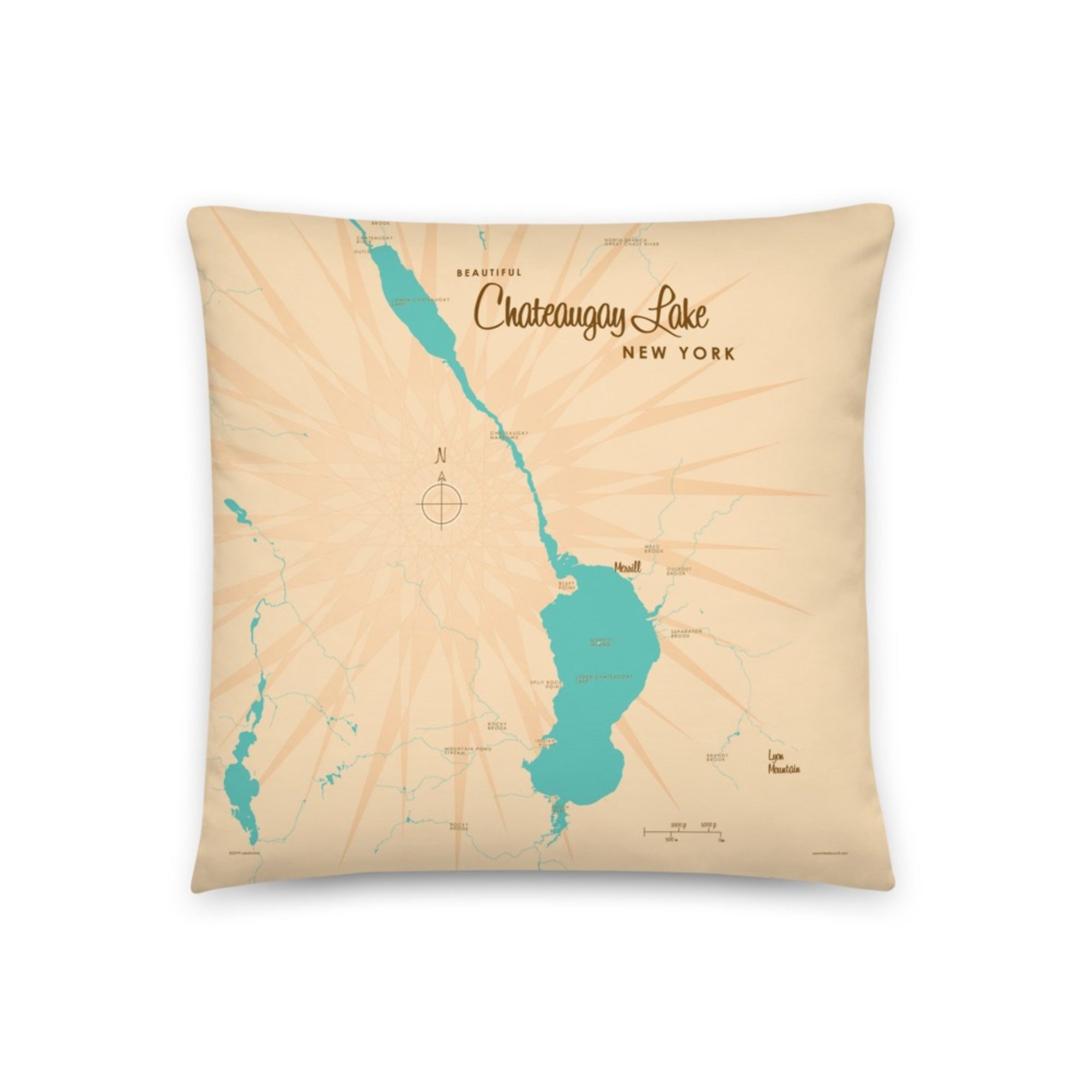 Chateaugay Lake New York Pillow