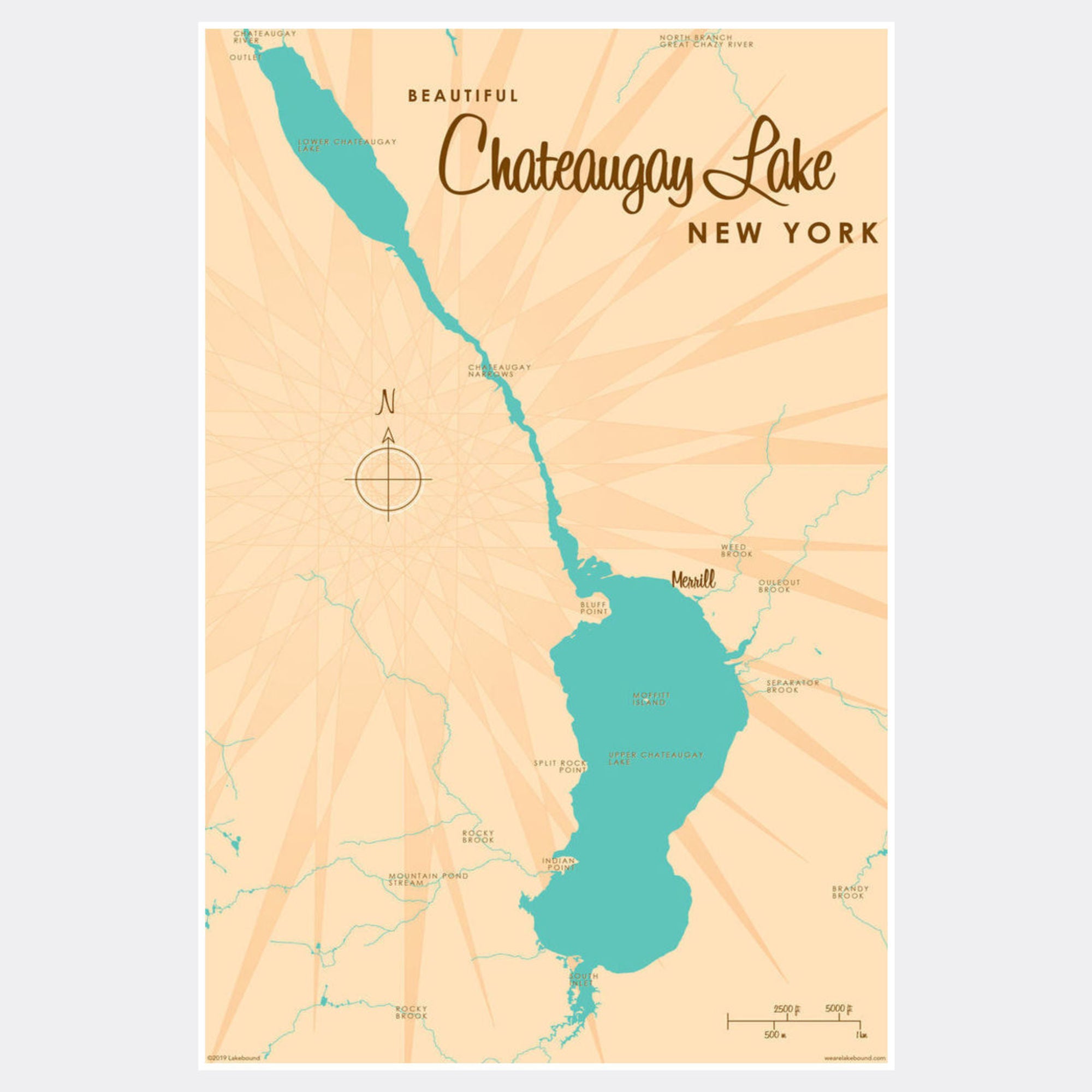 Chateaugay Lake New York, Paper Print