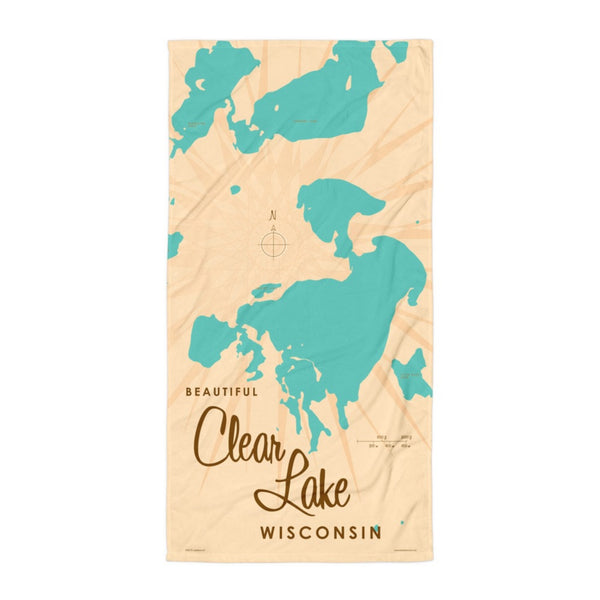 Clear Lake Wisconsin Beach Towel