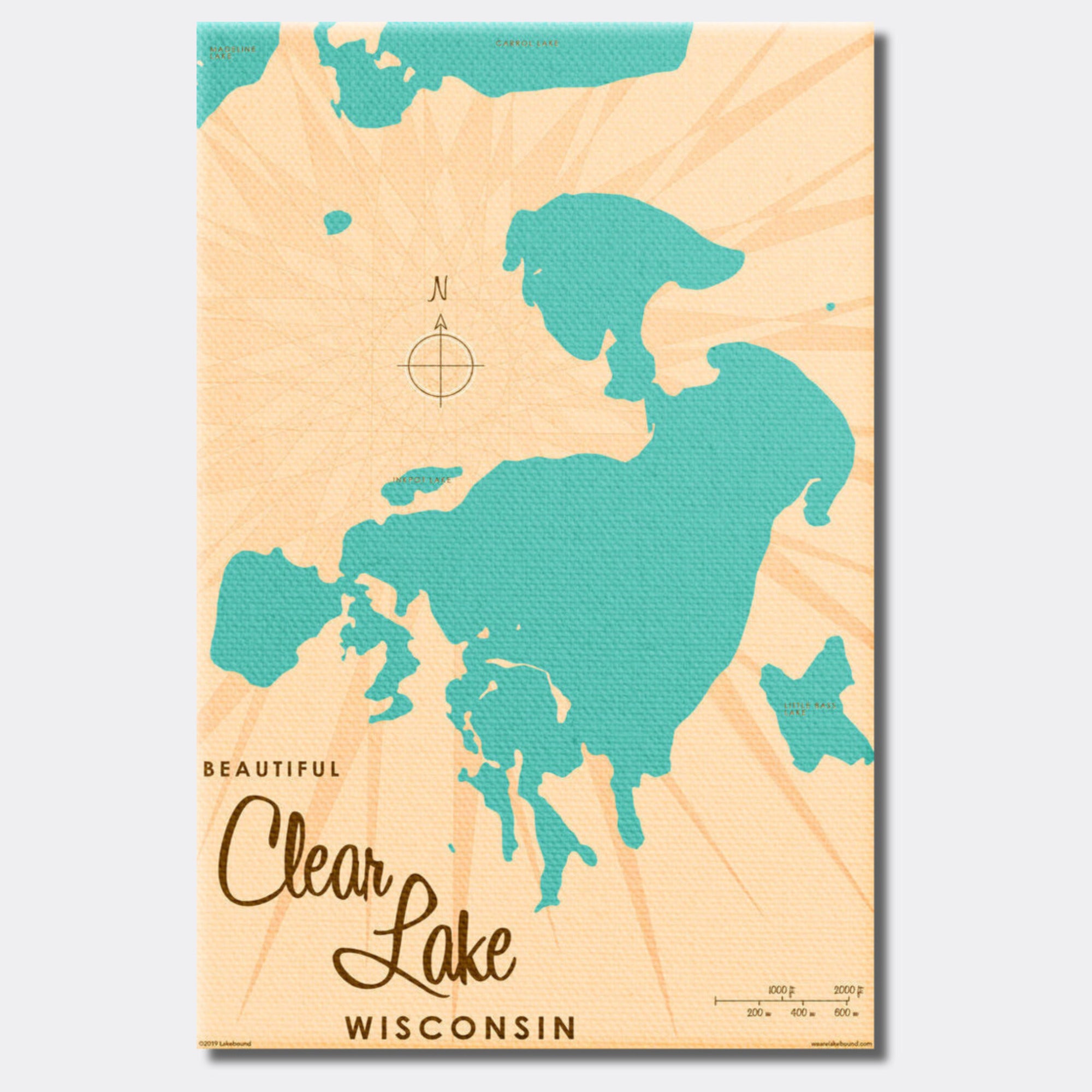 Clear Lake Wisconsin, Canvas Print