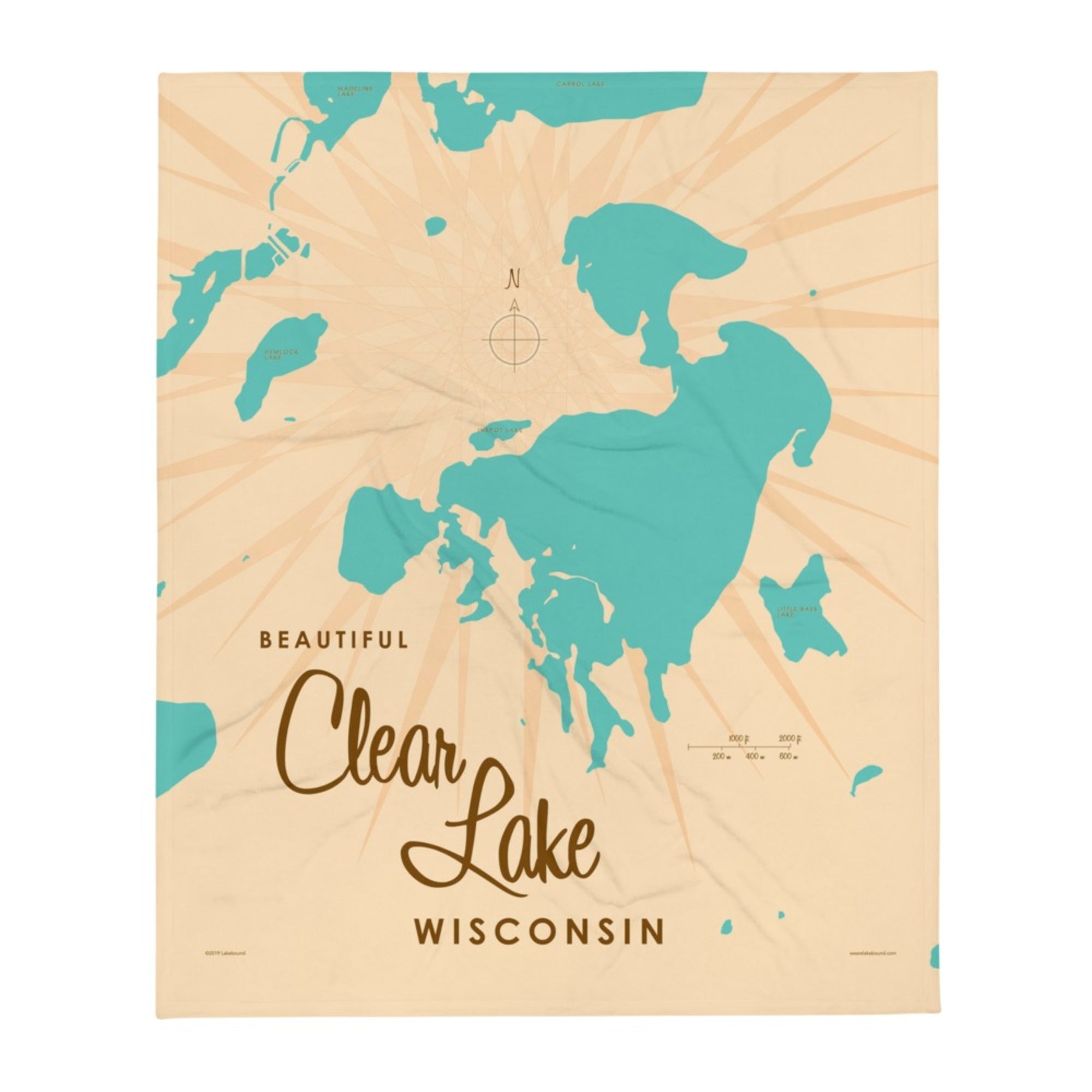 Clear Lake Wisconsin Throw Blanket