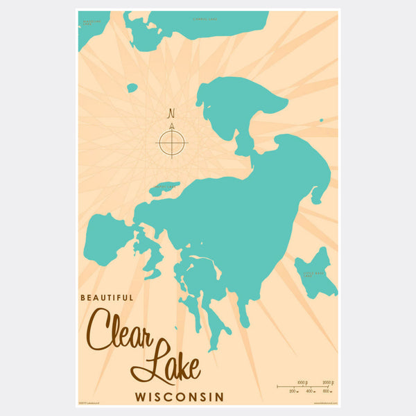 Clear Lake Wisconsin, Paper Print