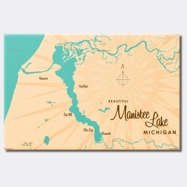 Manistee Lake Michigan, Canvas Print