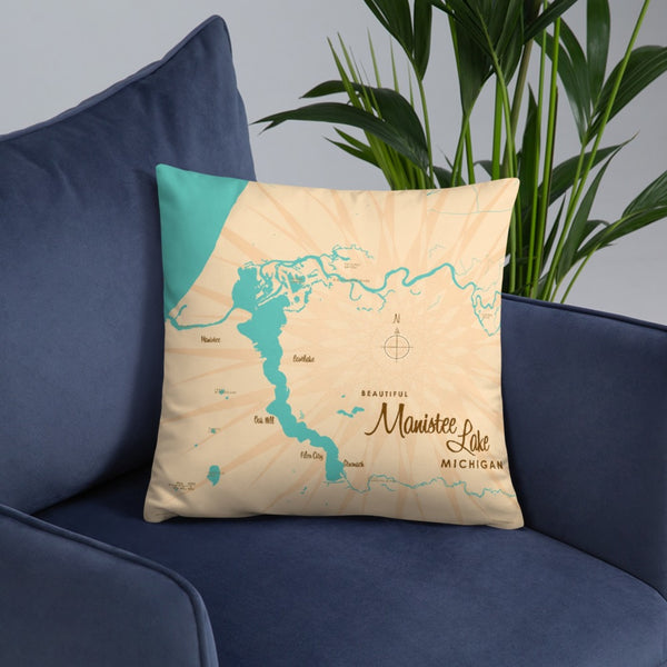 Manistee Lake Michigan Pillow