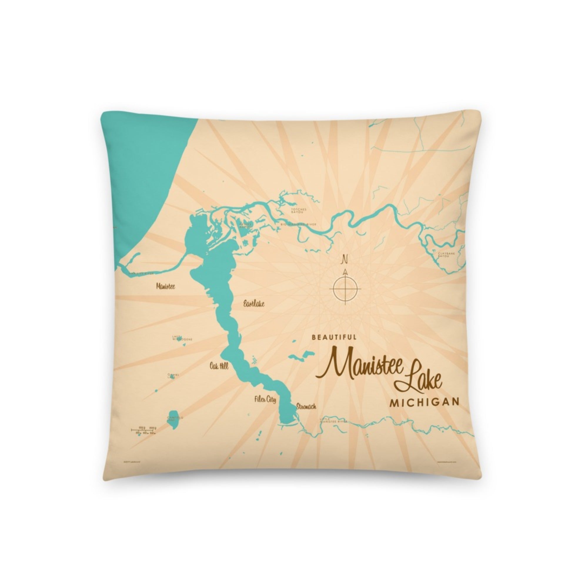 Manistee Lake Michigan Pillow