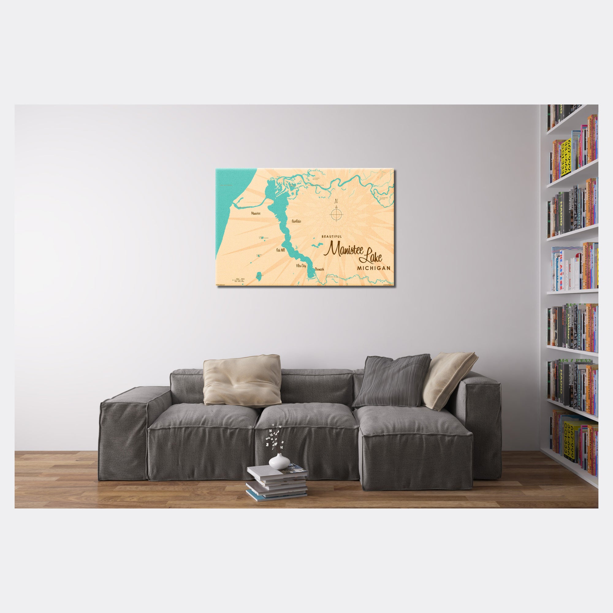 Manistee Lake Michigan, Canvas Print