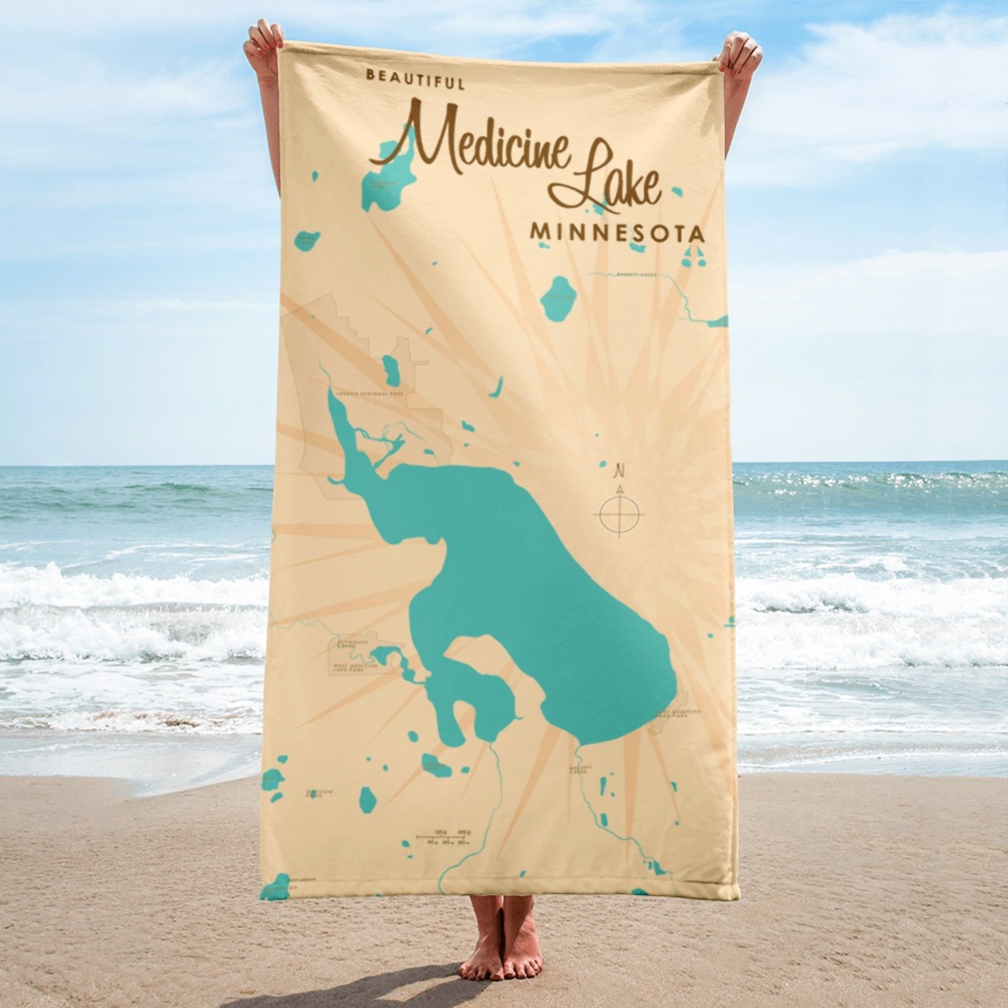 Medicine Lake Minnesota Beach Towel