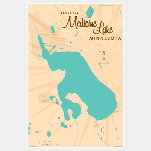 Medicine Lake Minnesota, Paper Print