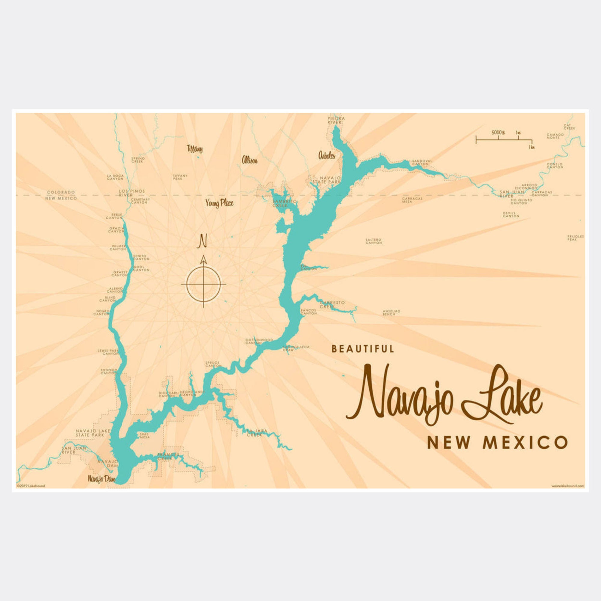 Navajo Lake New Mexico, Paper Print