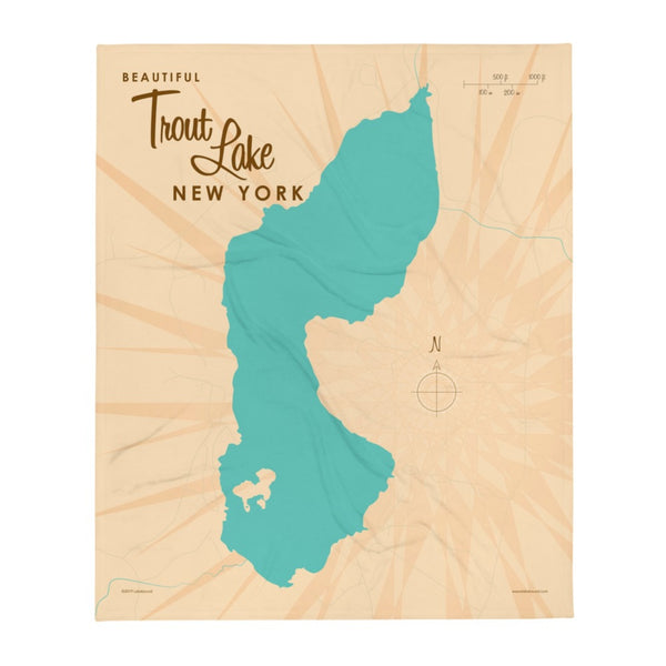 Trout Lake New York Throw Blanket