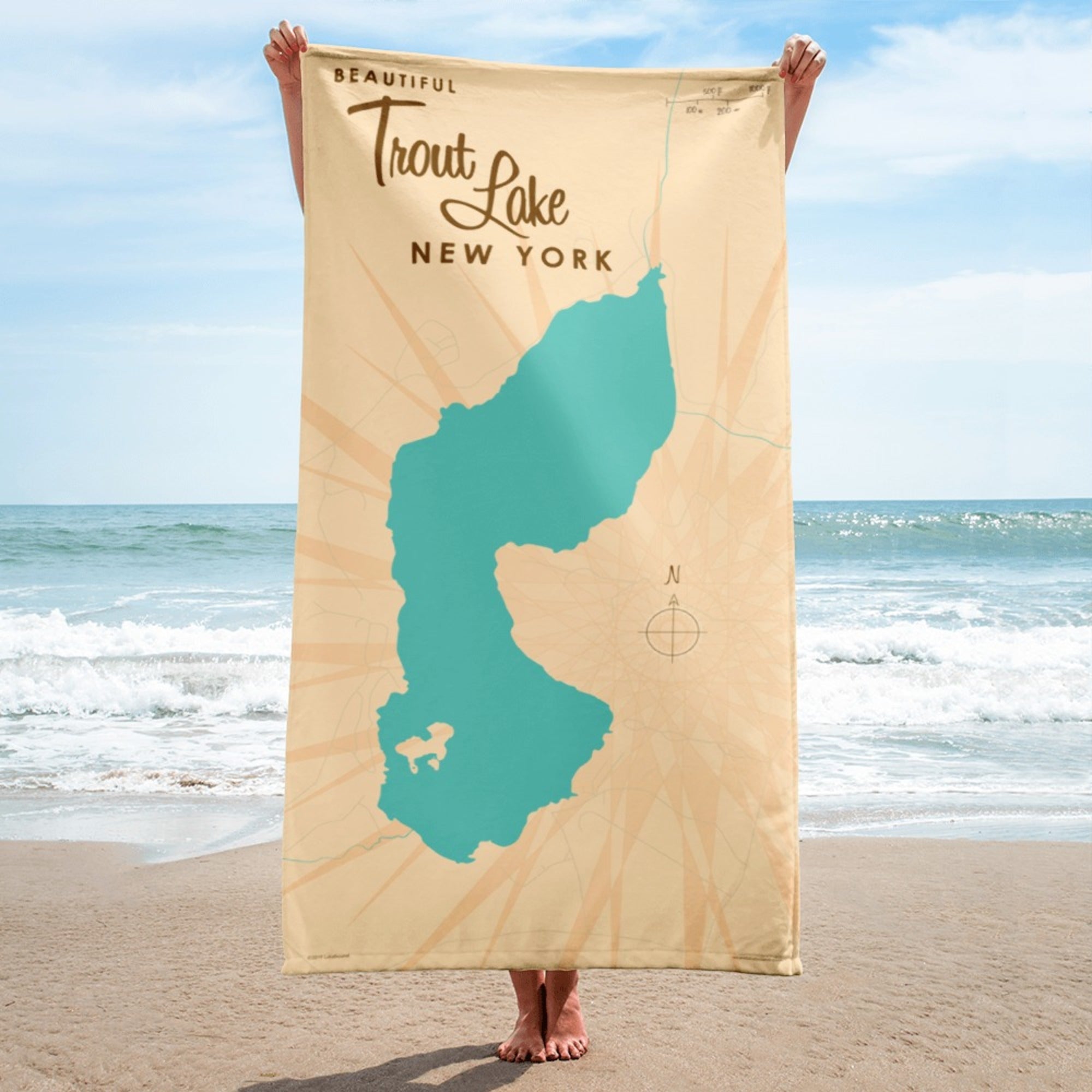Trout Lake New York Beach Towel