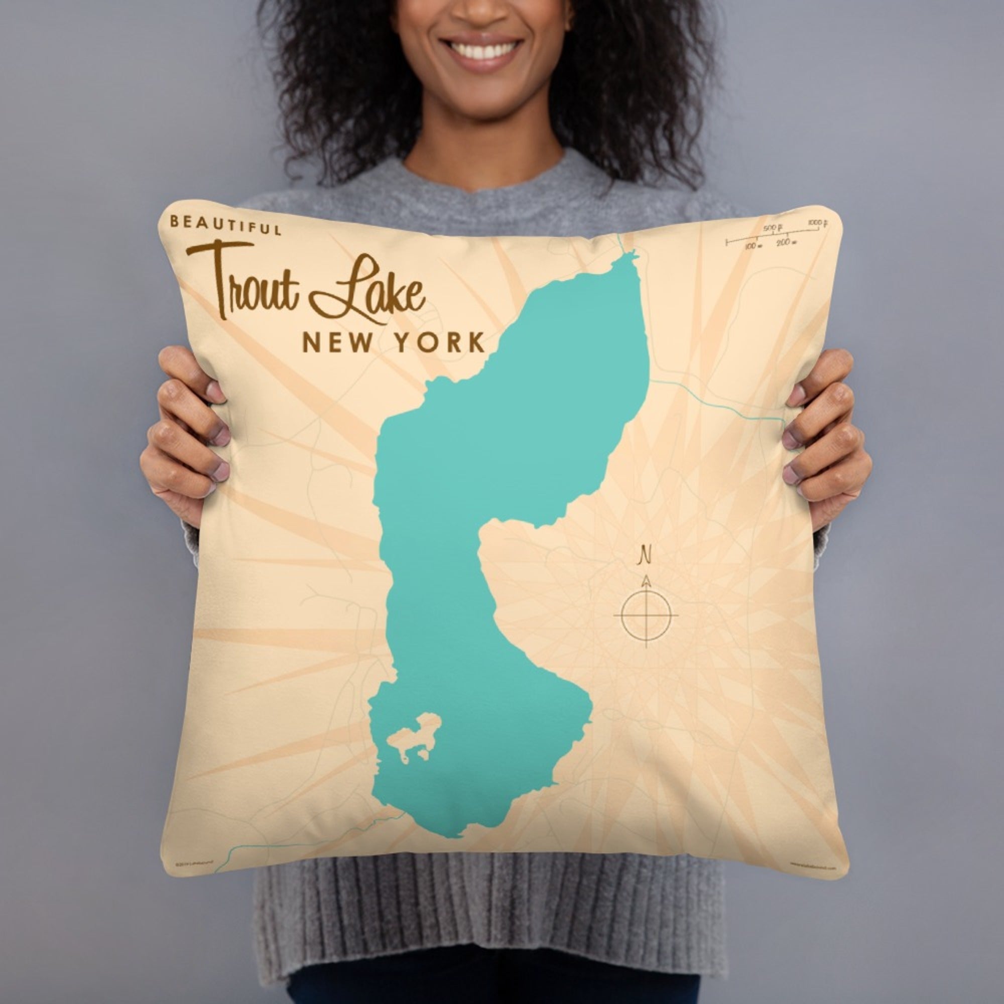 Trout Lake New York Pillow