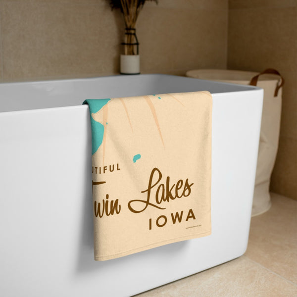 Twin Lakes Iowa Beach Towel