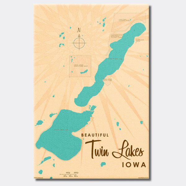 Twin Lakes Iowa, Canvas Print
