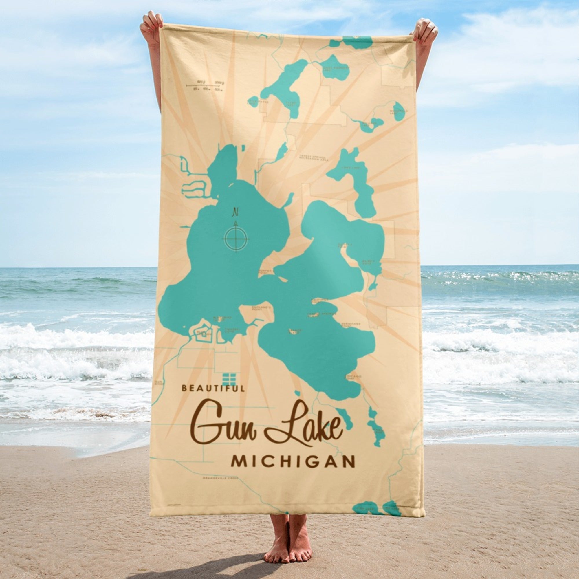 Gun Lake Michigan Beach Towel