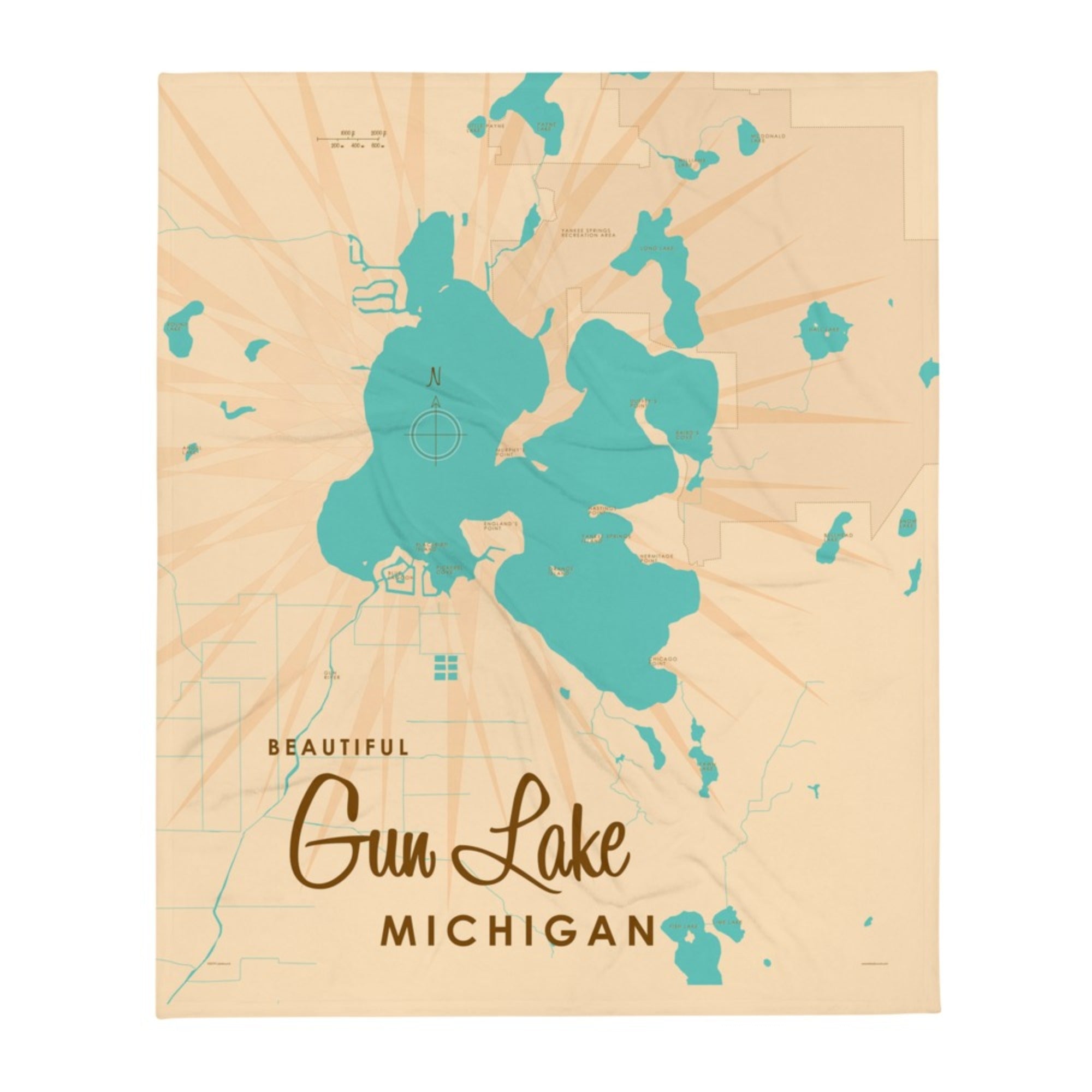 Gun Lake Michigan Throw Blanket